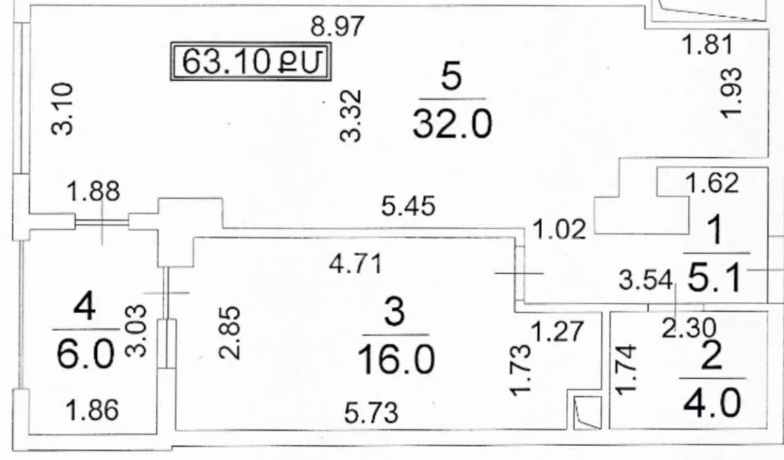2 Սենյականոց Բնակարան Նորակառույցում, 63քմ, 11/12 հարկ, Զրոյական Վիճակում