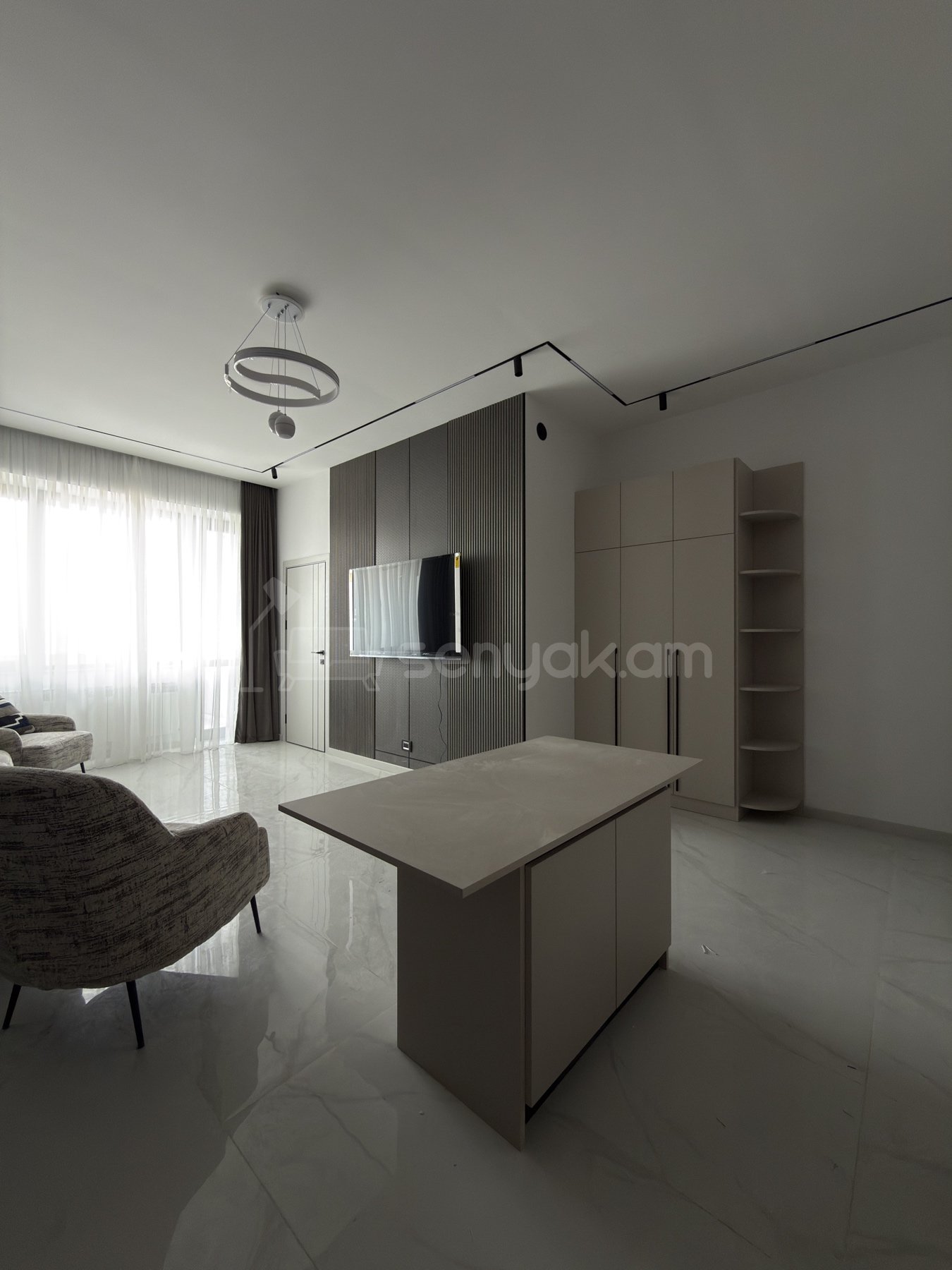 2 Սենյականոց Բնակարան Նորակառույցում, 55քմ, 7/19 հարկ, Դիզայներական Վերանորոգված