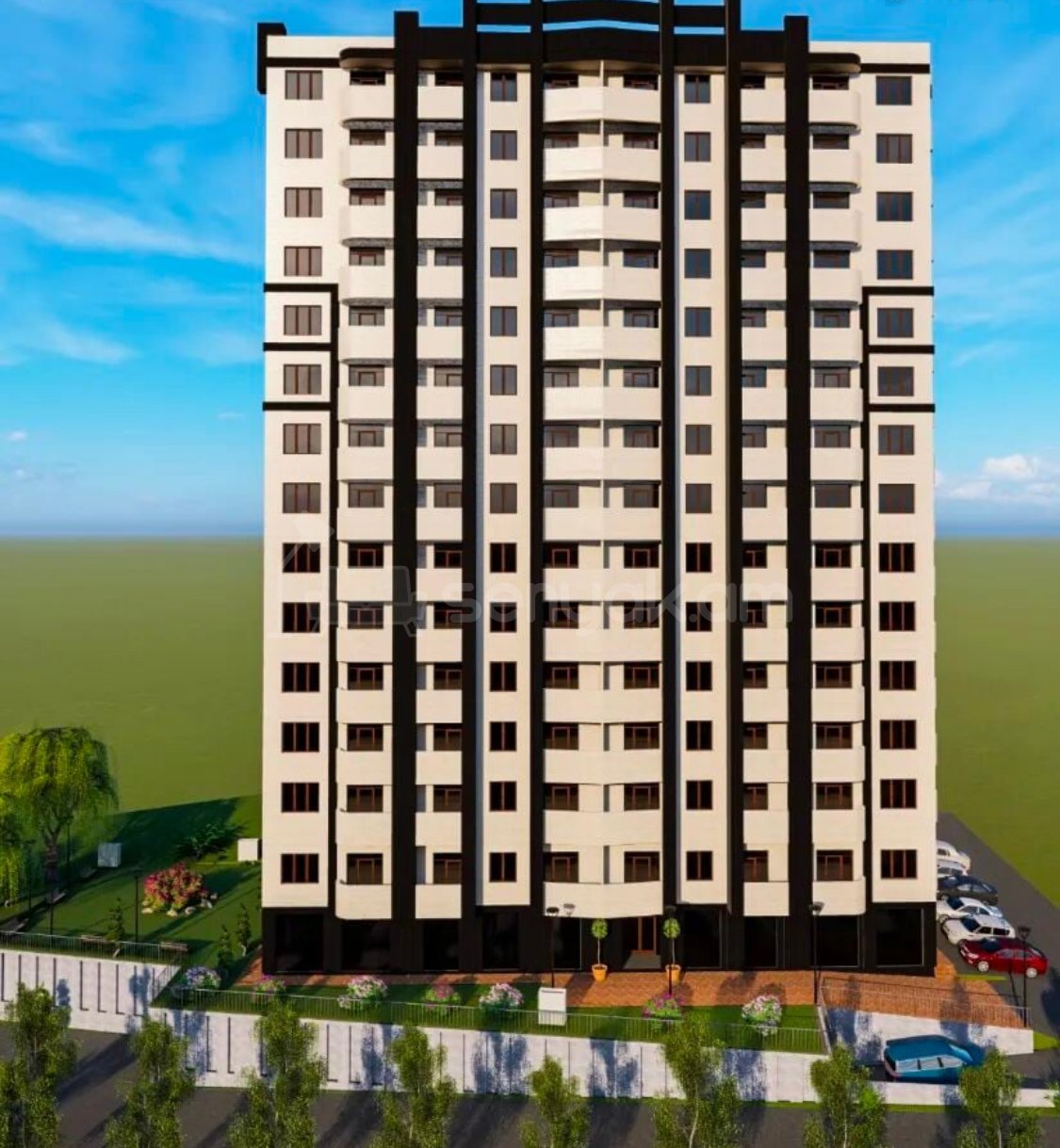 2 Սենյականոց Բնակարան Նորակառույցում, 57քմ, 11/16 հարկ, Զրոյական Վիճակում