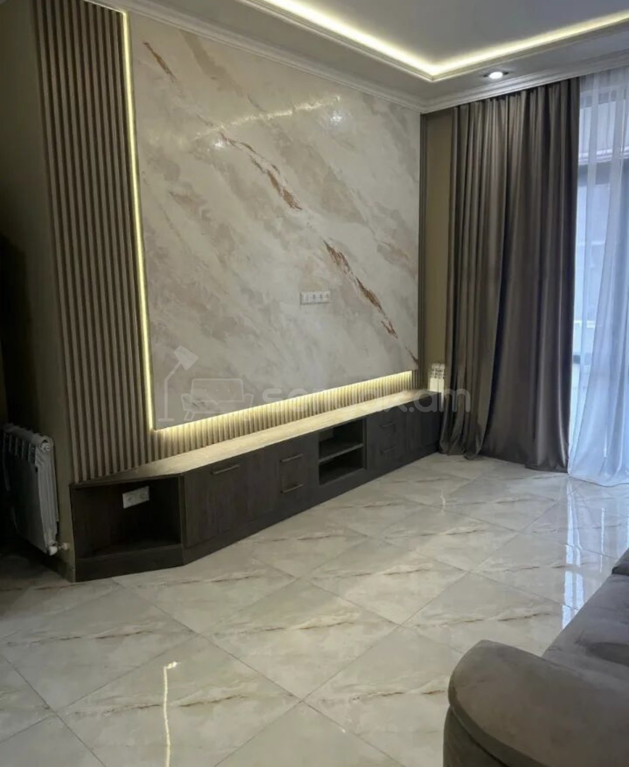 2 Սենյականոց Բնակարան Քարե Շենքում, 65քմ, 4/12 հարկ, Կապիտալ Վերանորոգված, Կահավորված