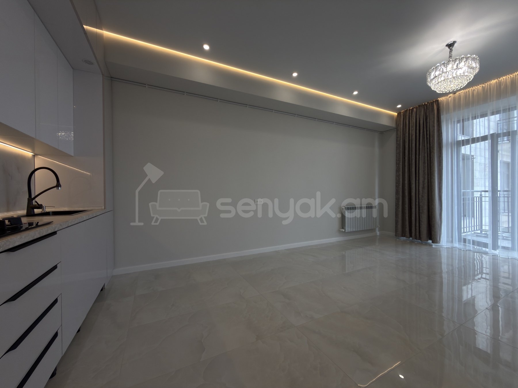 2 Սենյականոց Բնակարան Նորակառույցում, 52քմ, 10/18 հարկ, Կապիտալ Վերանորոգված