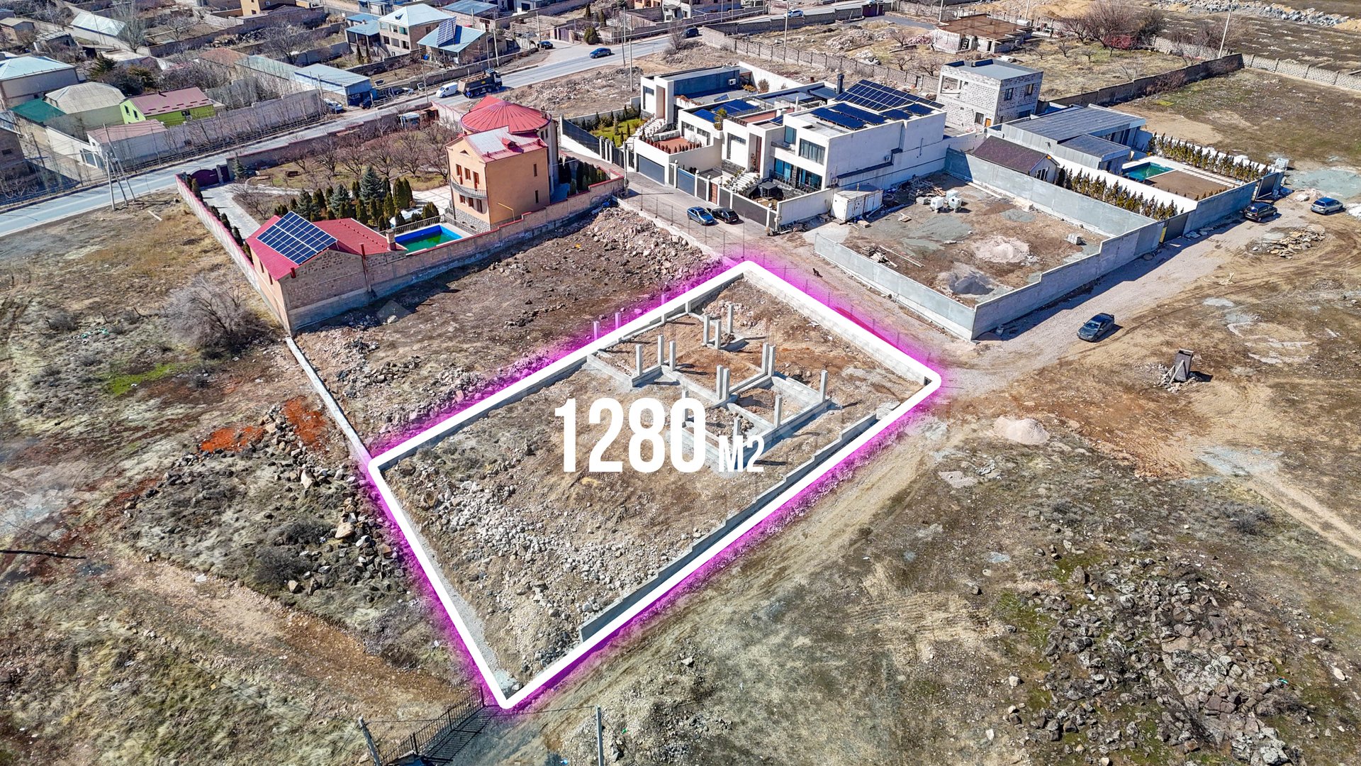 Բնակելի Նշանակության Հողատարածք, 1280քմ, Խմելու Ջրով, Էլեկտրականությամբ