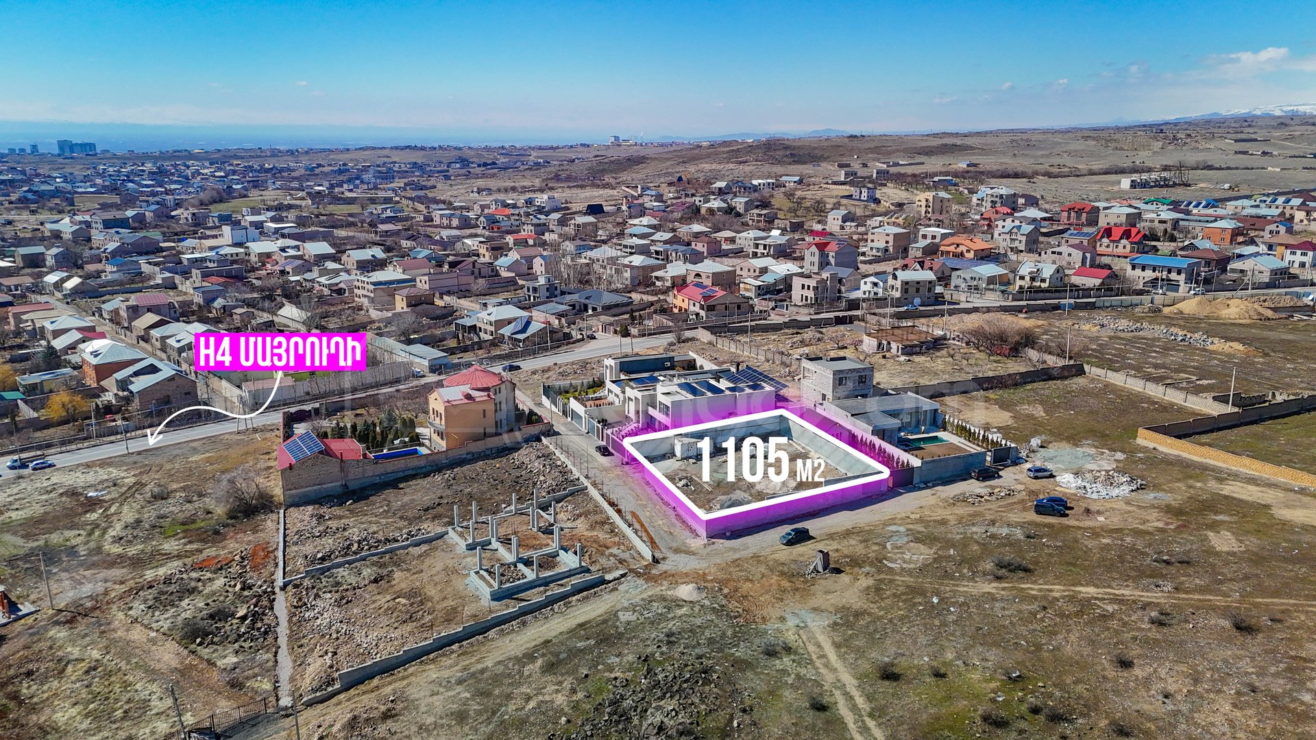 Բնակելի Նշանակության Հողատարածք, 1105քմ, Խմելու Ջրով, Էլեկտրականությամբ, Պարսպապատ