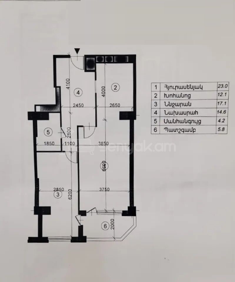 2 Սենյականոց Բնակարան Նորակառույցում, 81քմ, 6/13 հարկ, Կապիտալ Վերանորոգված