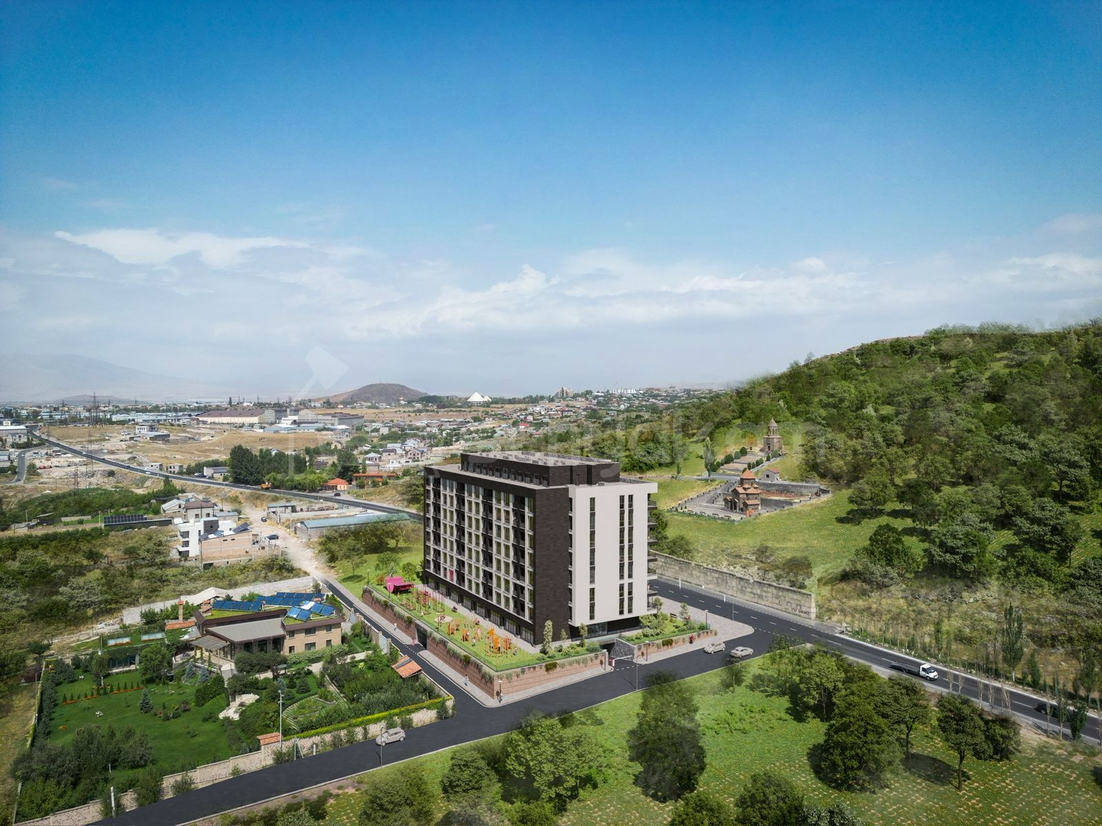 1 Սենյականոց Բնակարան Նորակառույցում, 38քմ, 2/9 հարկ, Զրոյական Վիճակում