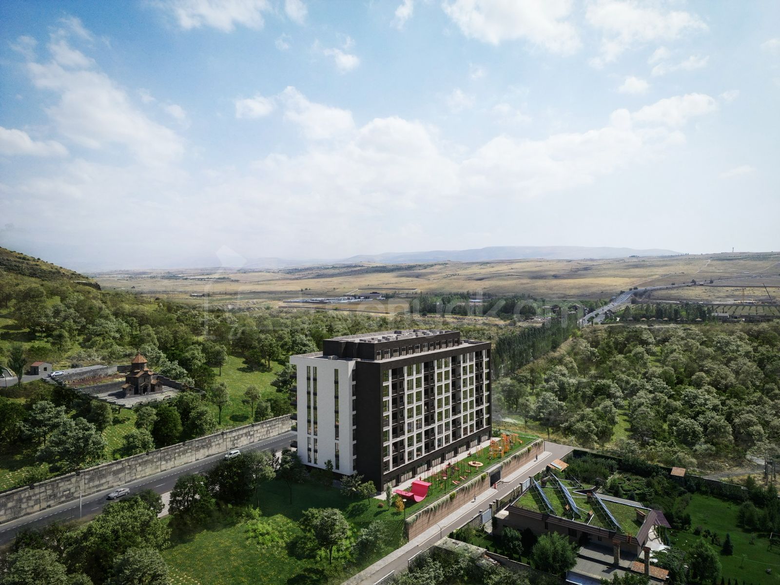 1 Սենյականոց Բնակարան Նորակառույցում, 38քմ, 2/9 հարկ, Զրոյական Վիճակում