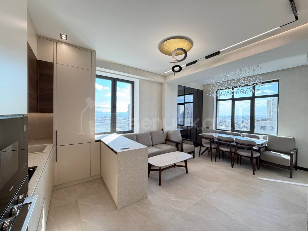 3 Սենյականոց Բնակարան Նորակառույցում, 61քմ, 18/20 հարկ, Դիզայներական Վերանորոգված