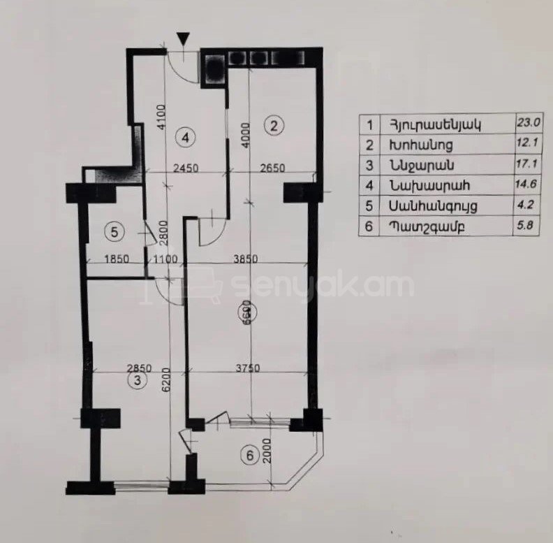 2 Սենյականոց Բնակարան Նորակառույցում, 81քմ, 6/13 հարկ, Կապիտալ Վերանորոգված