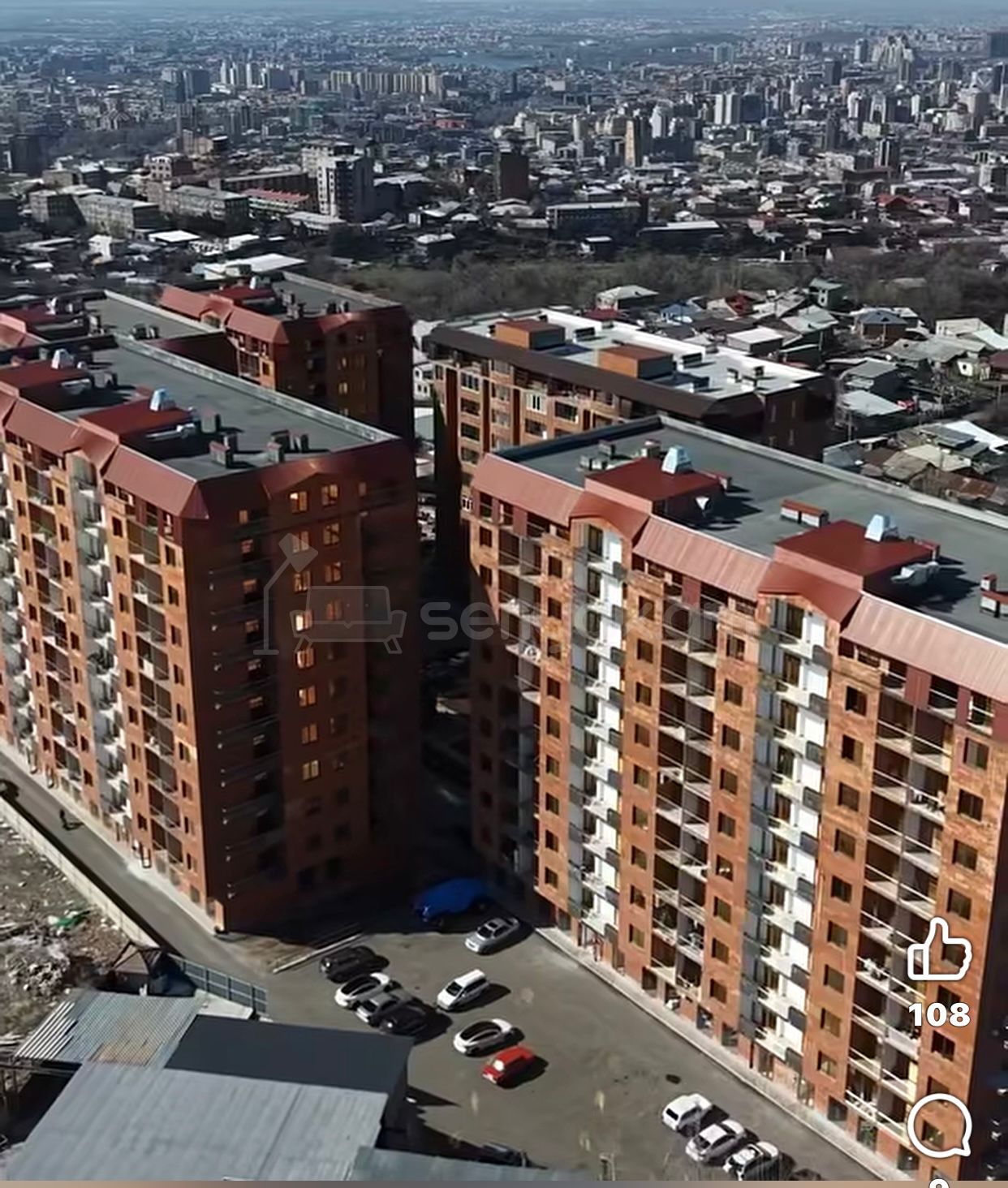 2 Սենյականոց Բնակարան Նորակառույցում, 54քմ, 4/13 հարկ, Կապիտալ Վերանորոգված