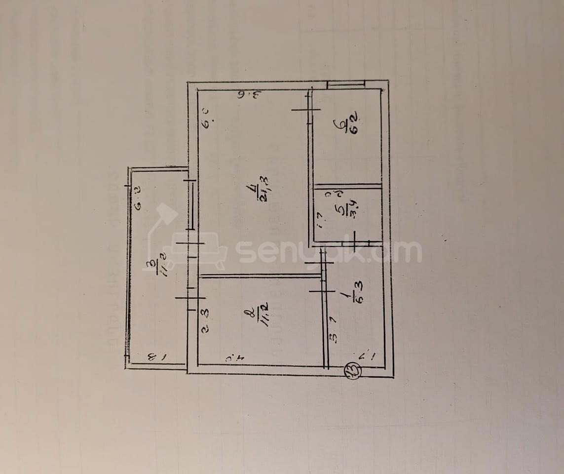 3 Սենյականոց Բնակարան Քարե Շենքում, 60քմ, 5/5 հարկ, Զրոյական Վիճակում