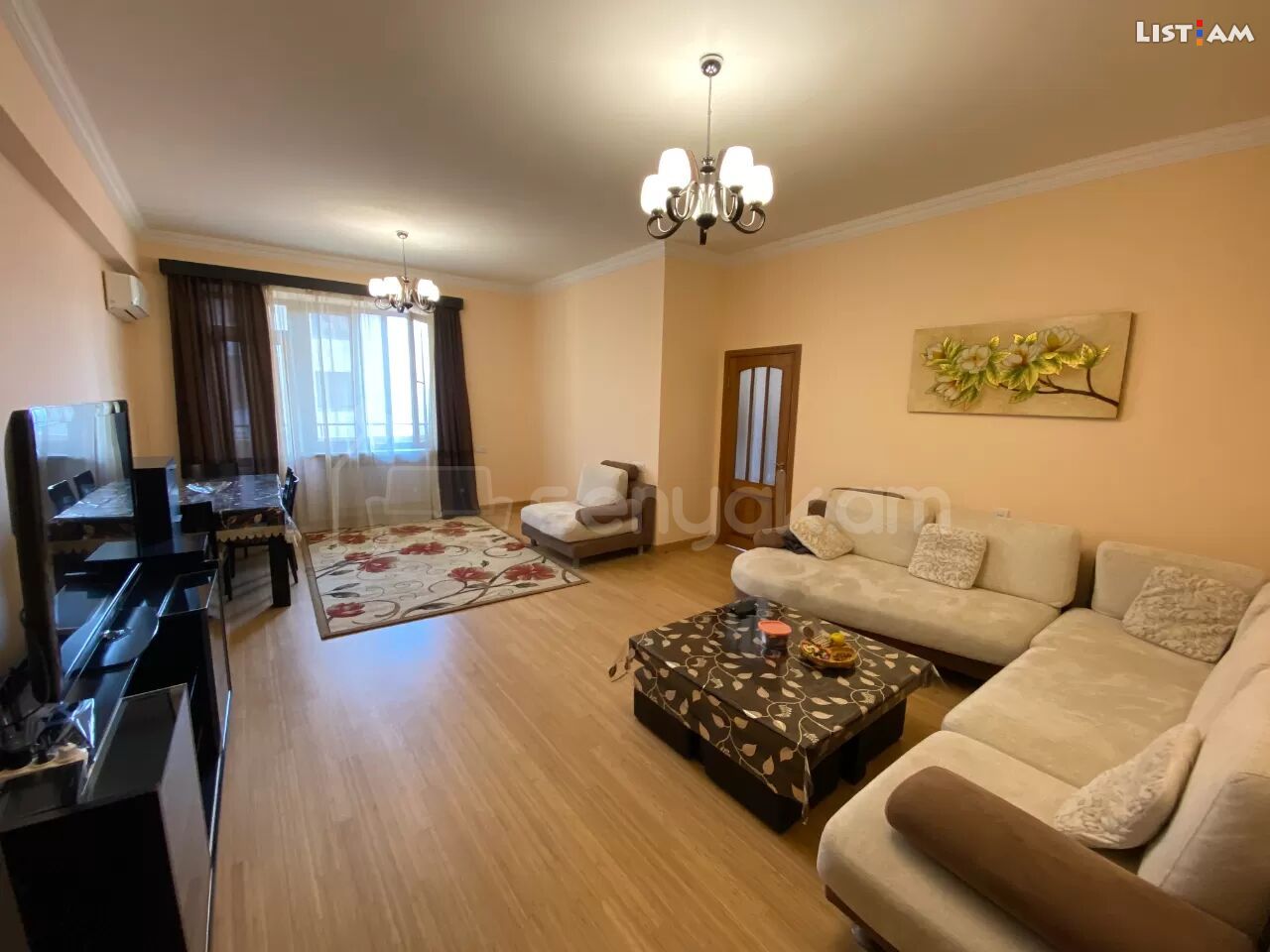 4 Սենյականոց Բնակարան Նորակառույցում, 151քմ, 13/14 հարկ, Կապիտալ Վերանորոգված