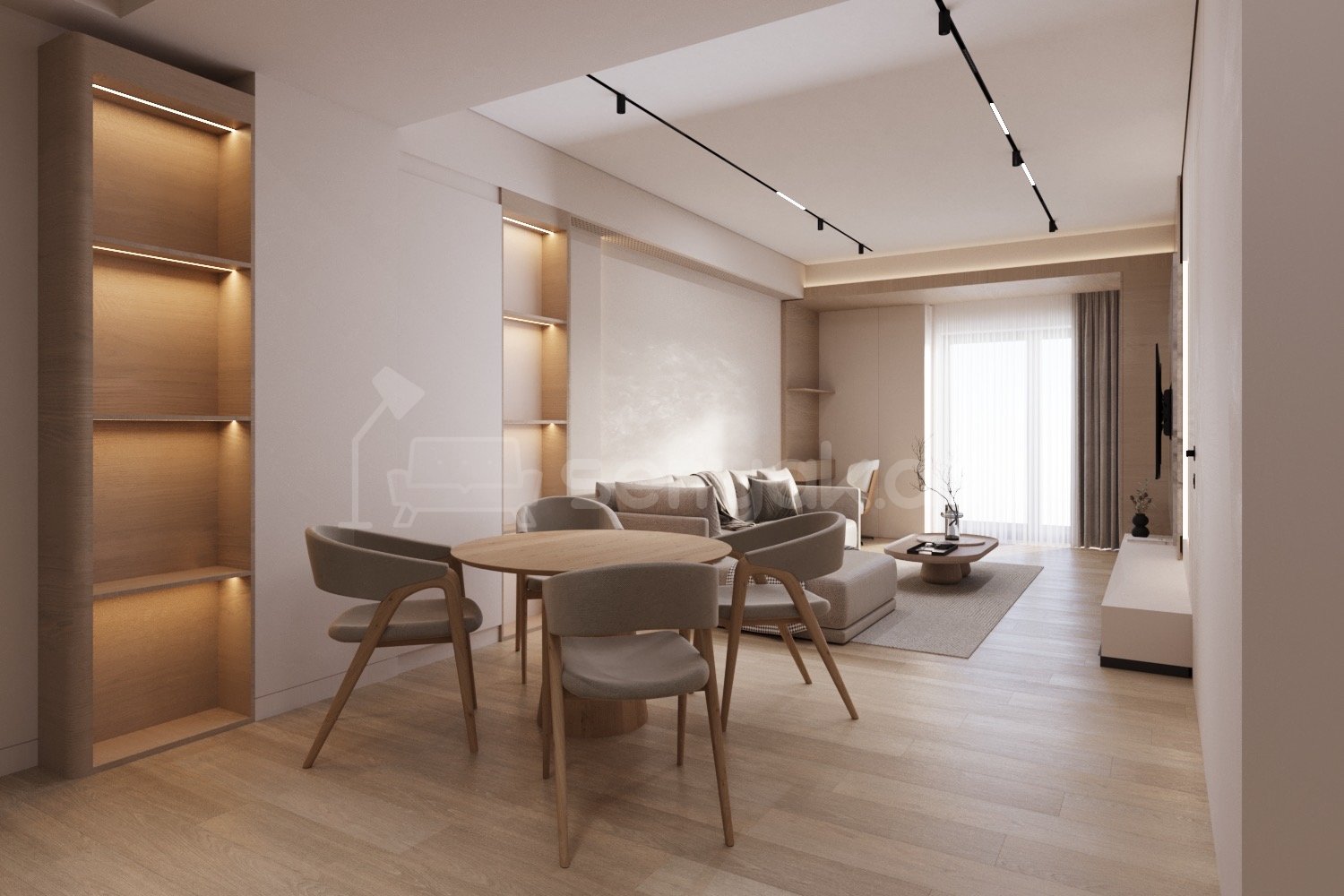 2 Սենյականոց Բնակարան Նորակառույցում, 95քմ, 5/18 հարկ, Զրոյական Վիճակում