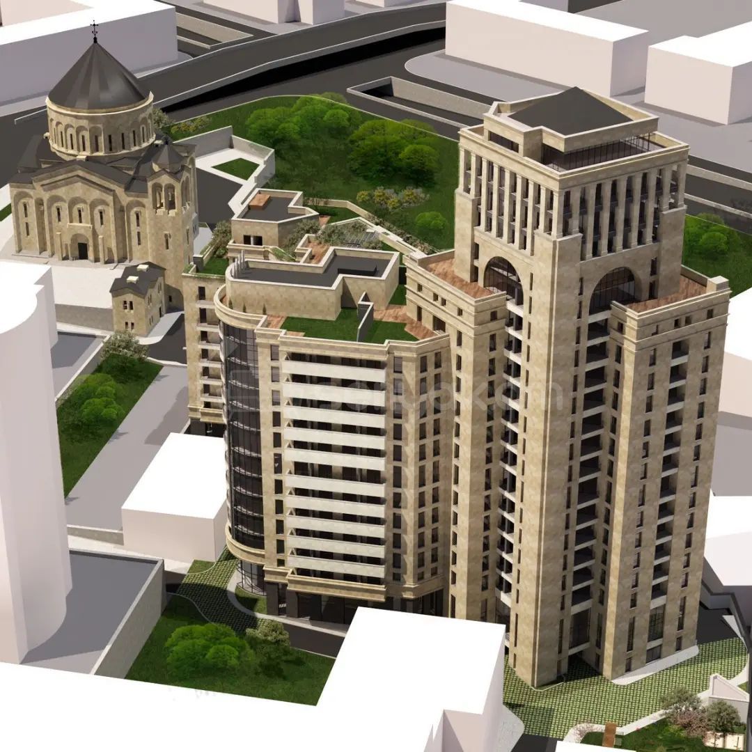 2 Սենյականոց Բնակարան Նորակառույցում, 55քմ, 5/19 հարկ, Զրոյական Վիճակում