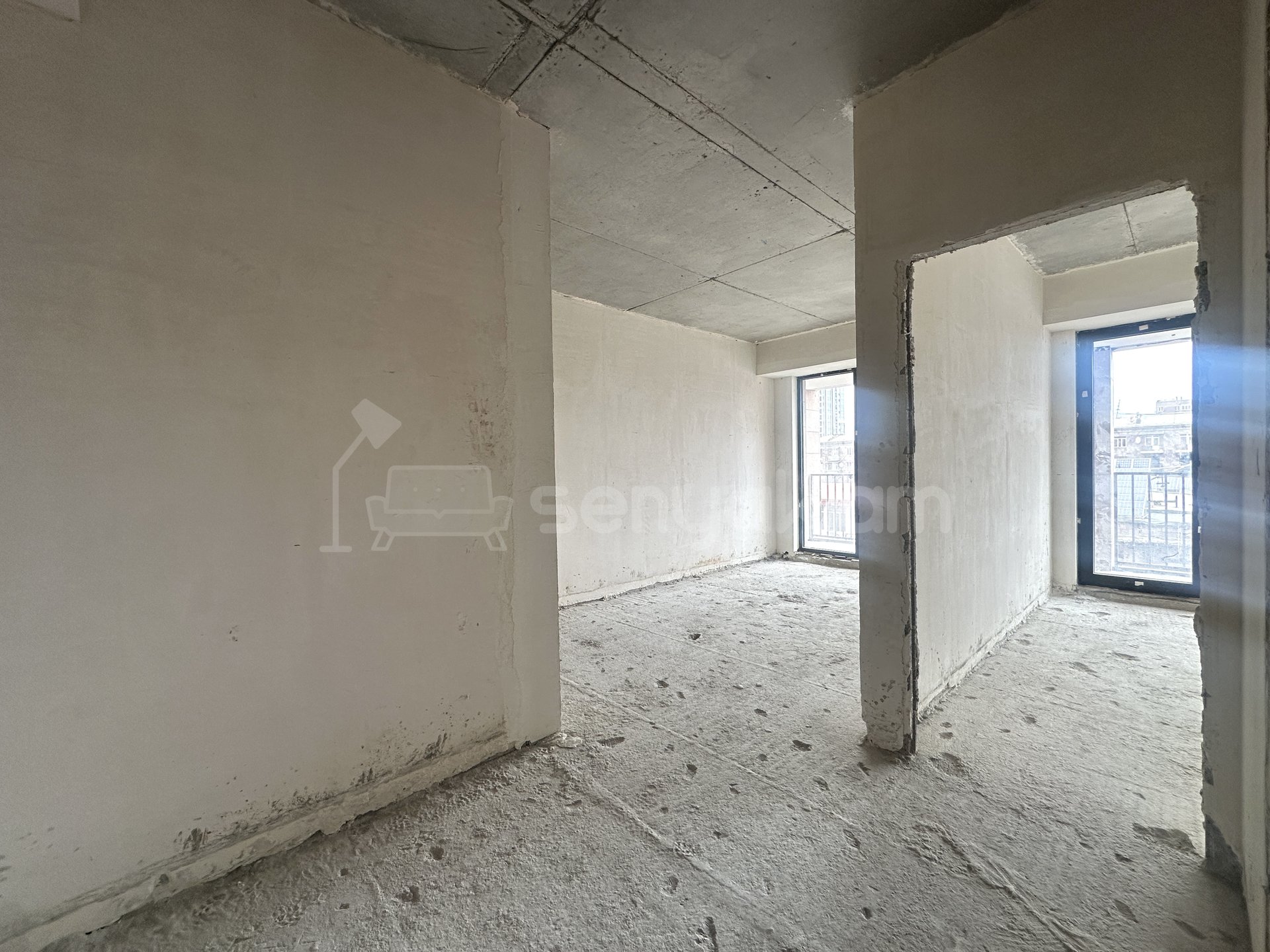 2 Սենյականոց Բնակարան Նորակառույցում, 55քմ, 5/19 հարկ, Զրոյական Վիճակում