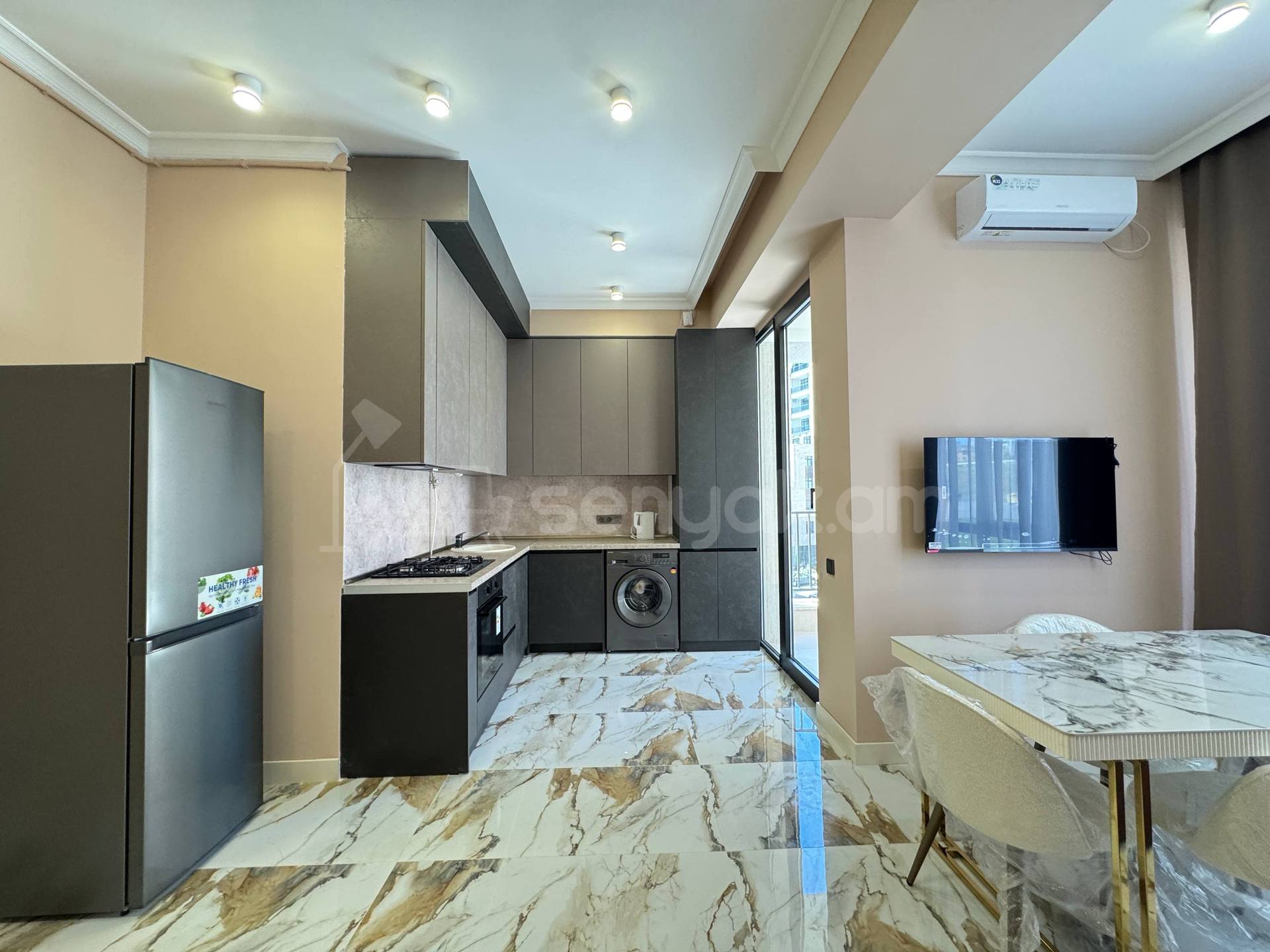 2 Սենյականոց Բնակարան Նորակառույցում, 45քմ, 2/7 հարկ, Կապիտալ Վերանորոգված, Կահավորված, Արևկող