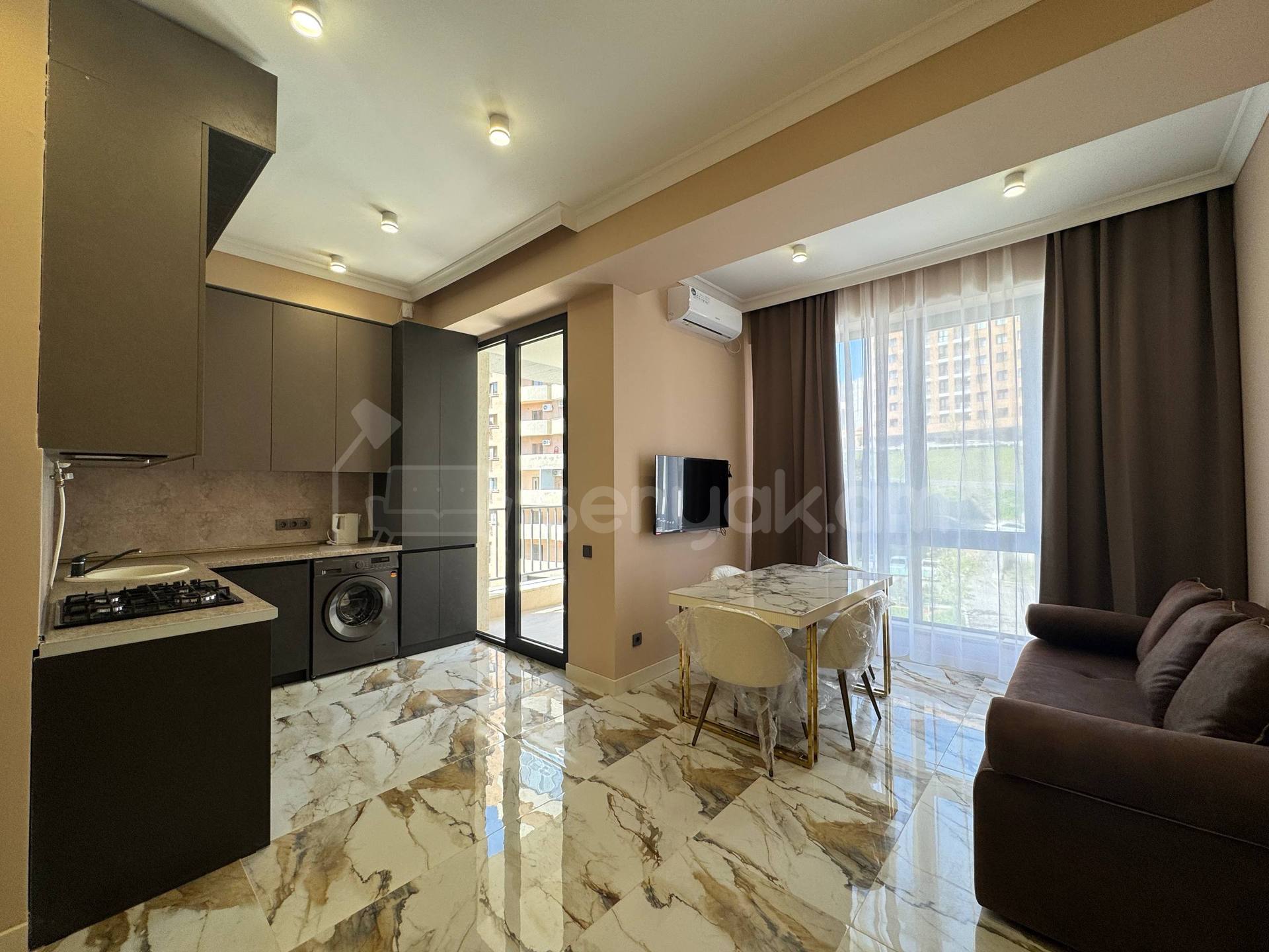 2 Սենյականոց Բնակարան Նորակառույցում, 45քմ, 2/7 հարկ, Կապիտալ Վերանորոգված, Կահավորված, Արևկող