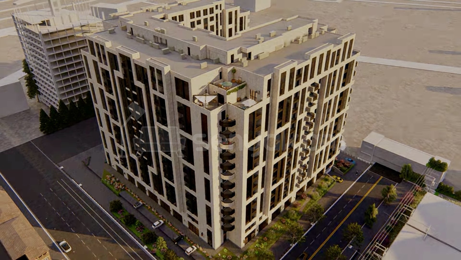 4 Սենյականոց Բնակարան Նորակառույցում, 127քմ, 3/16 հարկ, Զրոյական Վիճակում