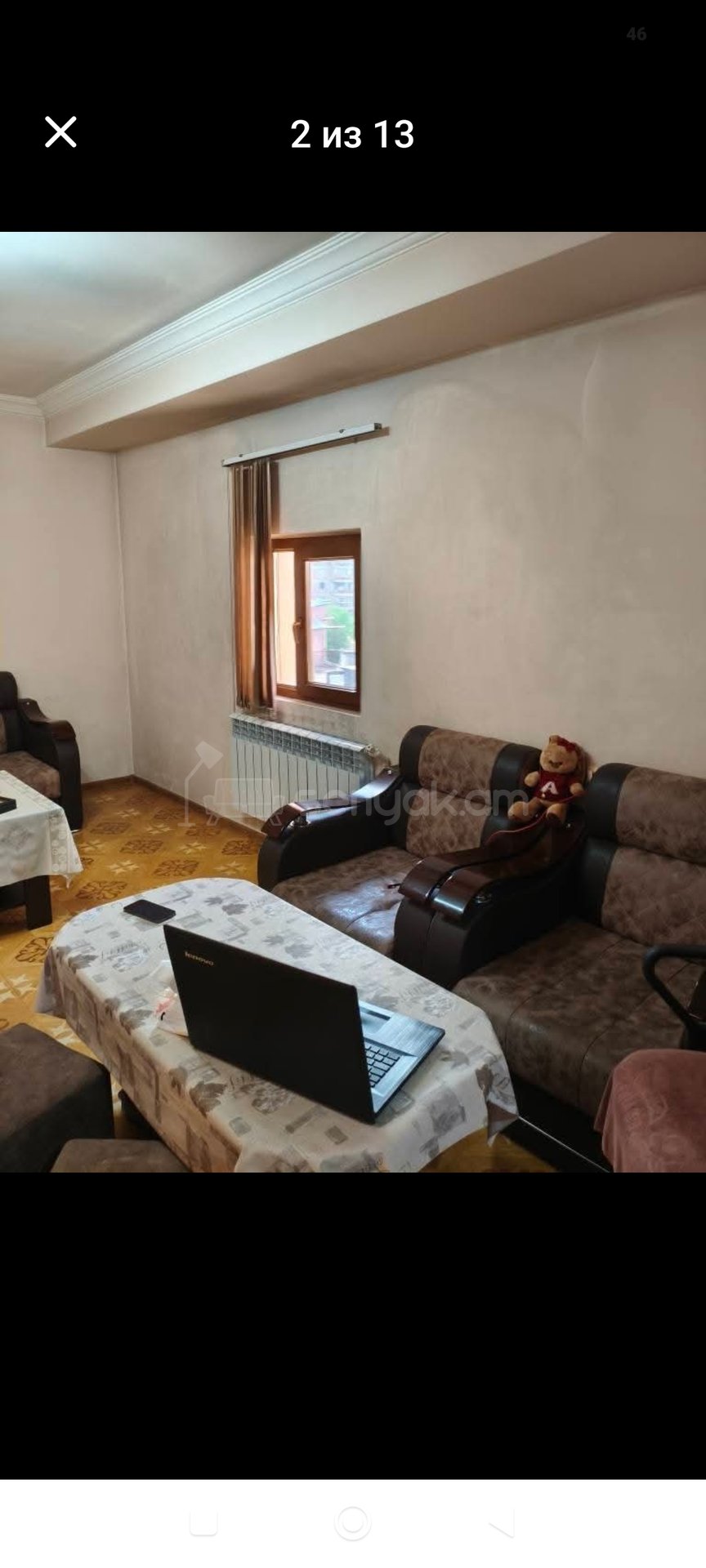 2 Սենյականոց Բնակարան Քարե Շենքում, 48քմ, 4/9 հարկ, Կապիտալ Վերանորոգված, Կահավորված, Արևկող