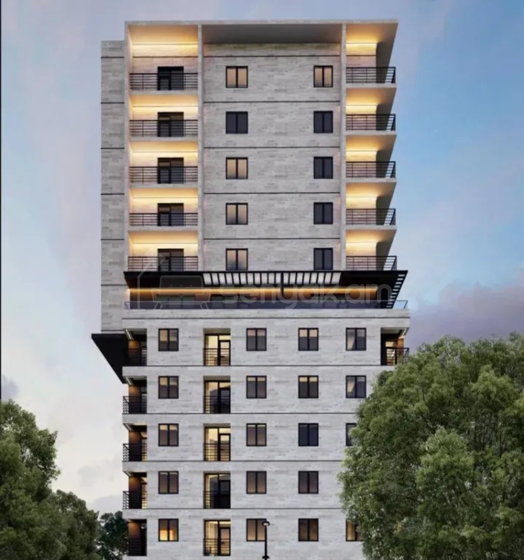 2 Սենյականոց Բնակարան Նորակառույցում, 45քմ, 10/12 հարկ, Զրոյական Վիճակում