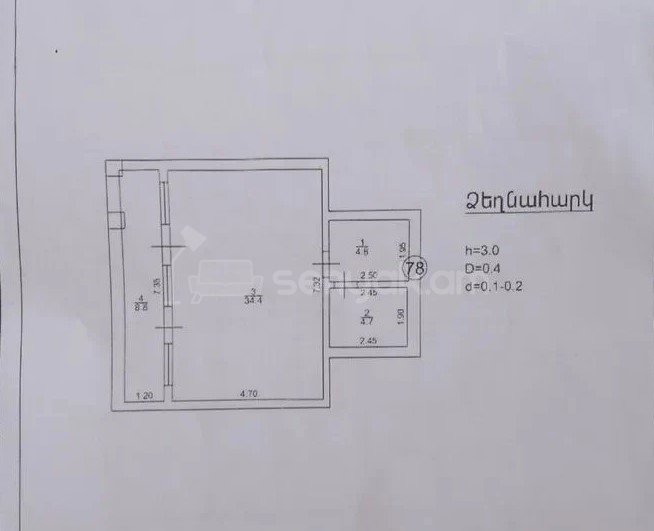 2 Սենյականոց Բնակարան Նորակառույցում, 53քմ, 15/15 հարկ, Կապիտալ Վերանորոգված