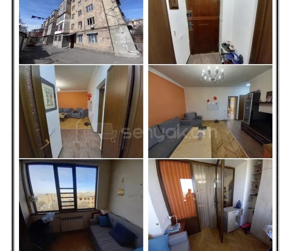 2 Սենյականոց Բնակարան Քարե Շենքում, 57քմ, 5/5 հարկ, Նորմալ Վիճակում