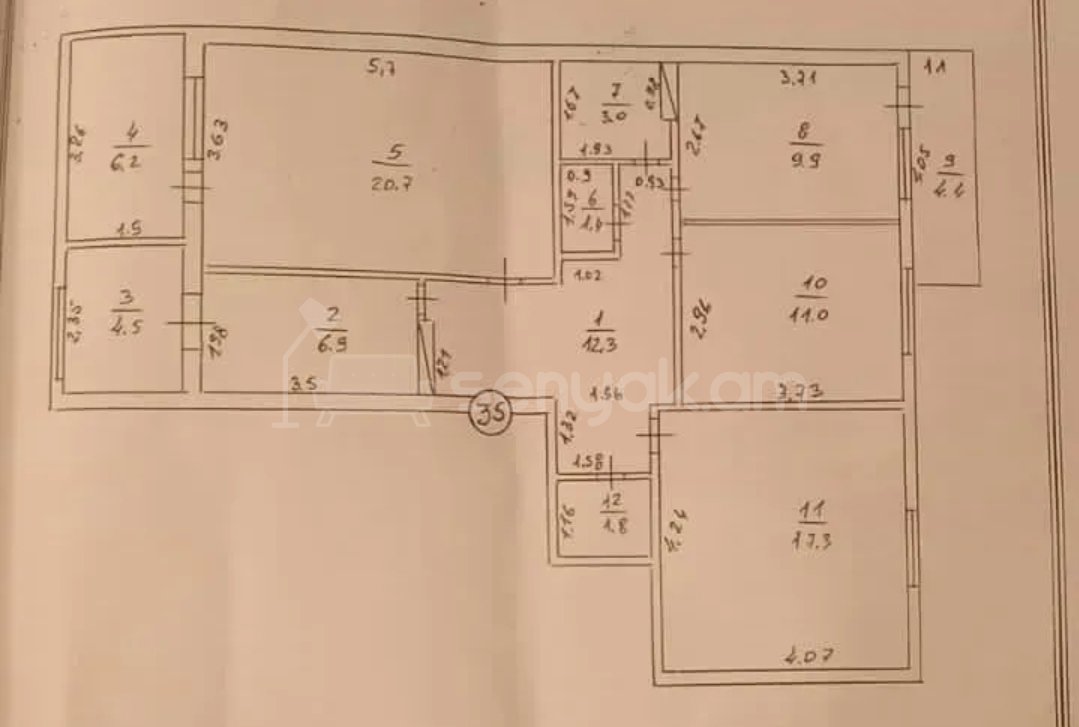 4 Սենյականոց Բնակարան, 100քմ, 5/20 հարկ, Նորմալ Վիճակում