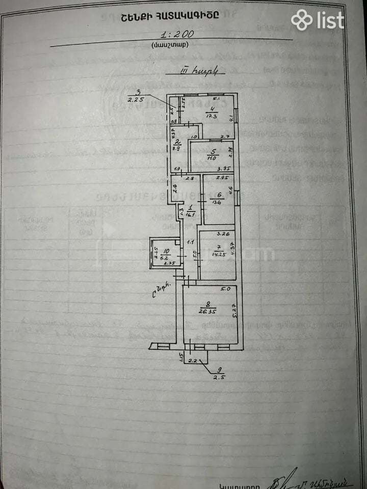 3 Սենյականոց Բնակարան Քարե Շենքում, 118քմ, 3/4 հարկ, Պետական Վիճակում