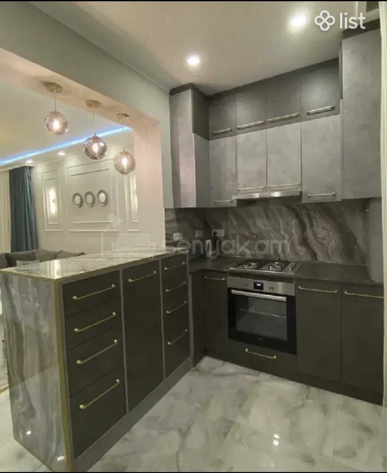 2 Սենյականոց Բնակարան Նորակառույցում, 77քմ, 8/11 հարկ, Կապիտալ Վերանորոգված