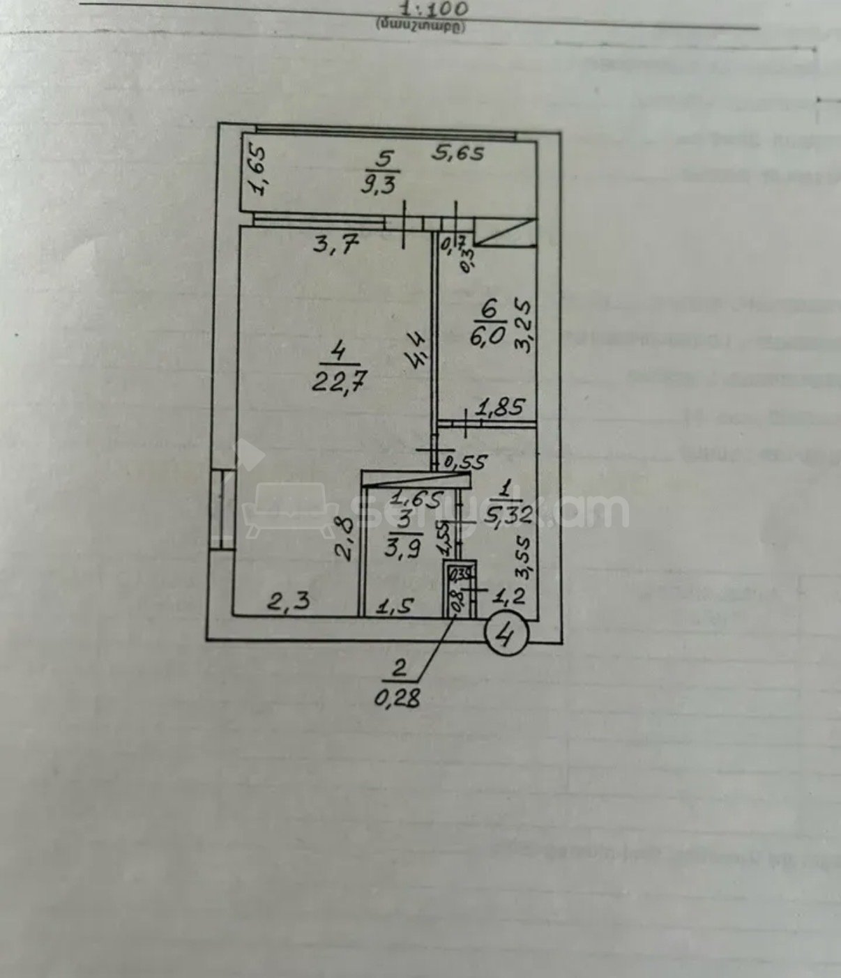 2 Սենյականոց Բնակարան Քարե Շենքում, 48քմ, 2/5 հարկ, Կոսմետիկ Վերանորոգված