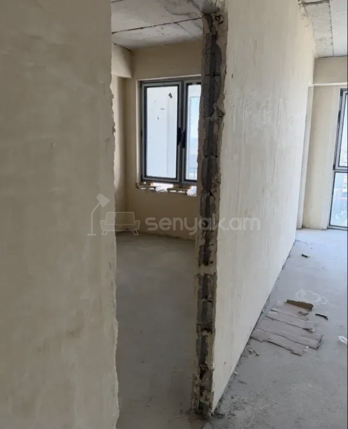 2 Սենյականոց Բնակարան Նորակառույցում, 60քմ, 15/16 հարկ, Զրոյական Վիճակում