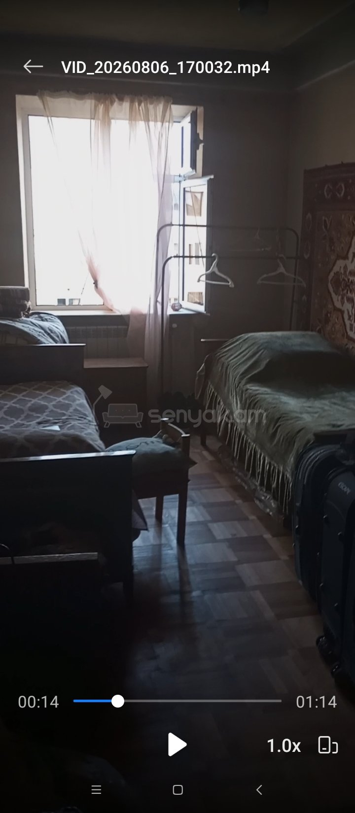 2 Սենյականոց Բնակարան Քարե Շենքում, 60քմ, 5/5 հարկ, Նորմալ Վիճակում, Կահավորված