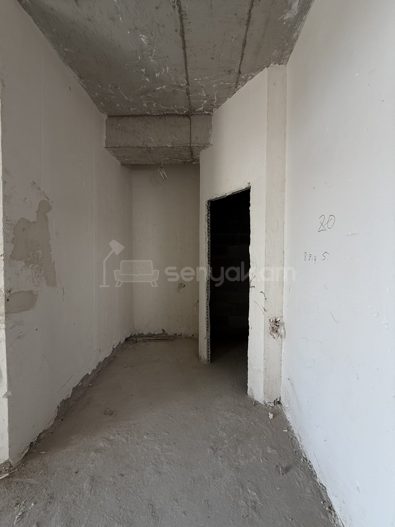 2 Սենյականոց Բնակարան Նորակառույցում, 43քմ, 4/4 հարկ, Զրոյական Վիճակում