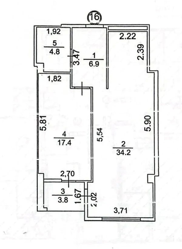 2 Սենյականոց Բնակարան Նորակառույցում, 67քմ, 5/6 հարկ, Զրոյական Վիճակում