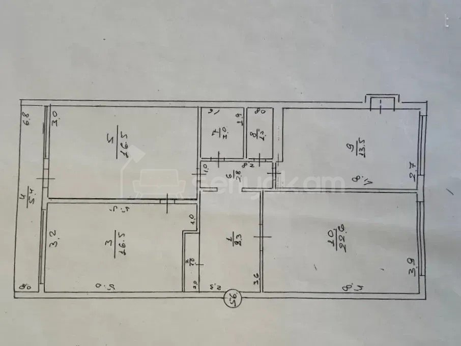 3 Սենյականոց Բնակարան, 91քմ, 9/9 հարկ, Կոսմետիկ Վերանորոգված