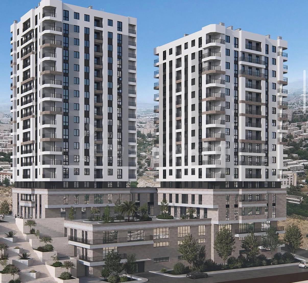 2 Սենյականոց Բնակարան Նորակառույցում, 45քմ, 3/14 հարկ, Զրոյական Վիճակում