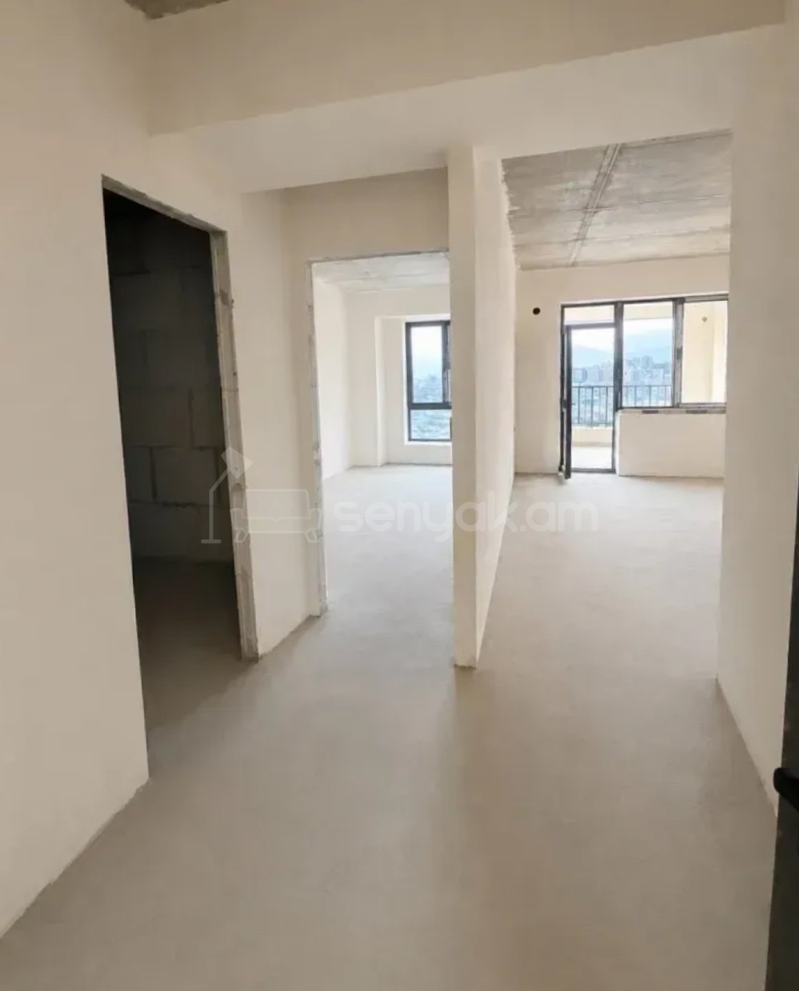 2 Սենյականոց Բնակարան Նորակառույցում, 58քմ, 12/19 հարկ, Զրոյական Վիճակում