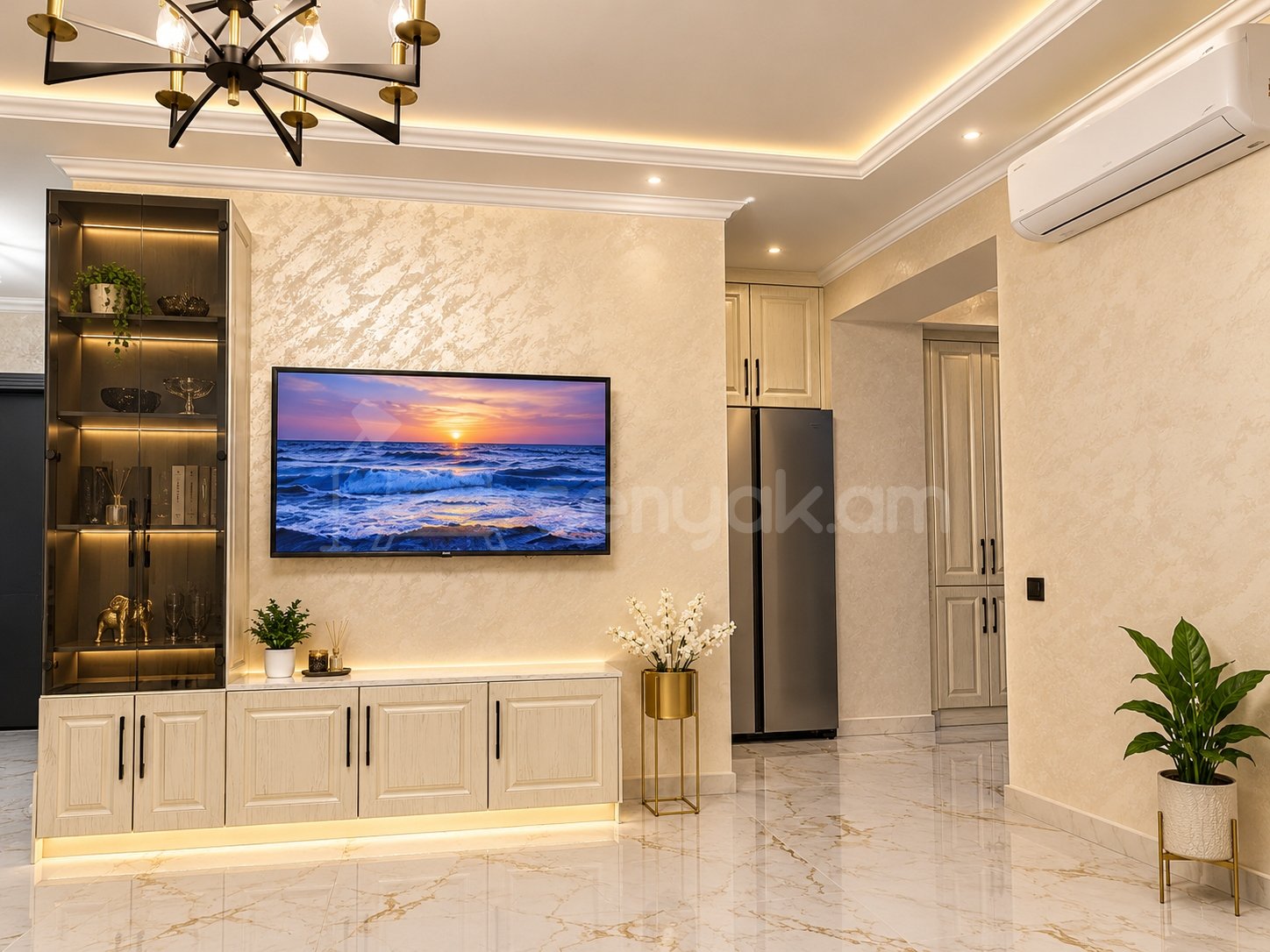 3 Սենյականոց Բնակարան Քարե Շենքում, 85քմ, 3/5 հարկ, Դիզայներական Վերանորոգված, Կահավորված, Արևկող