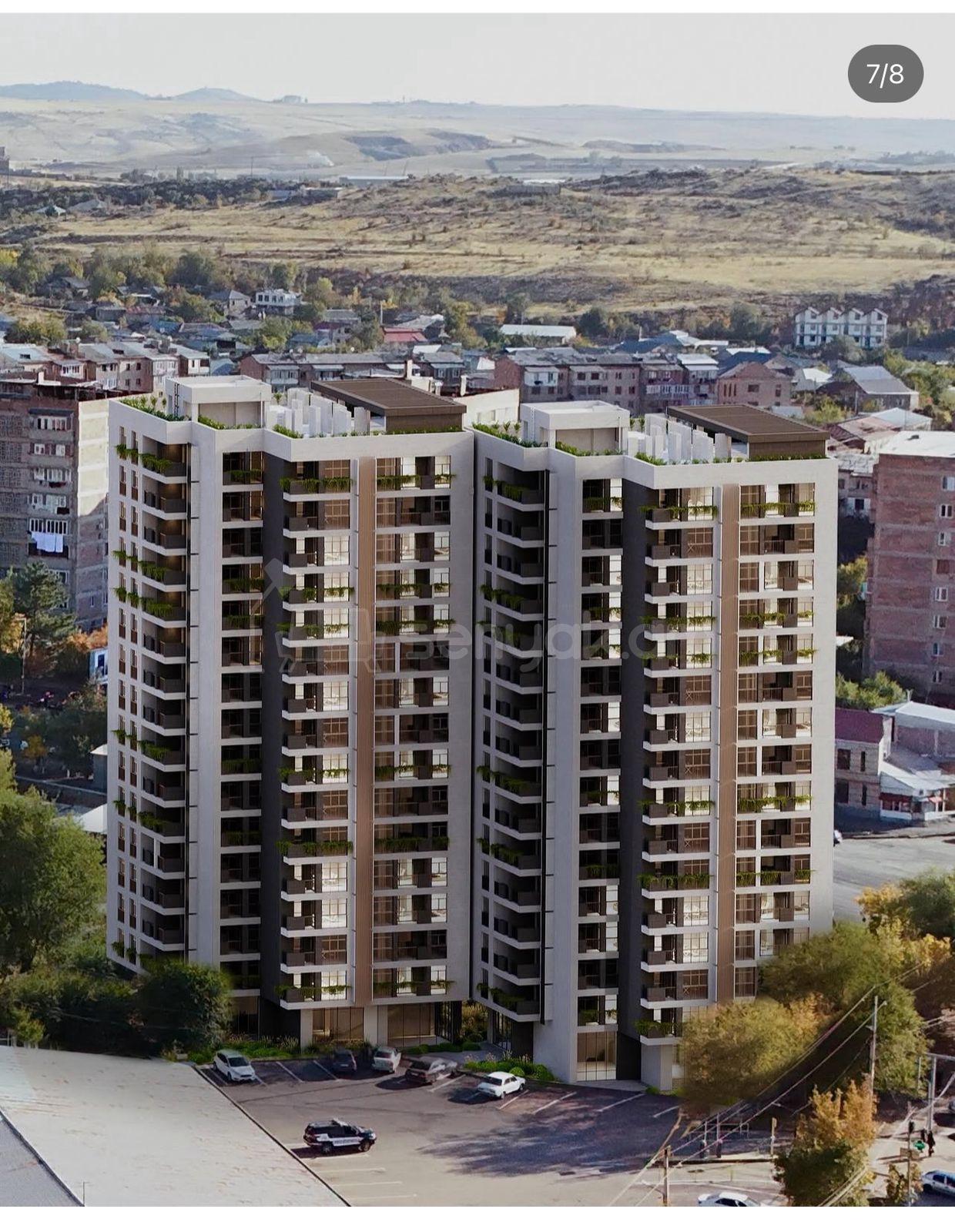 2 Սենյականոց Բնակարան, 47քմ, 8/16 հարկ, Զրոյական Վիճակում