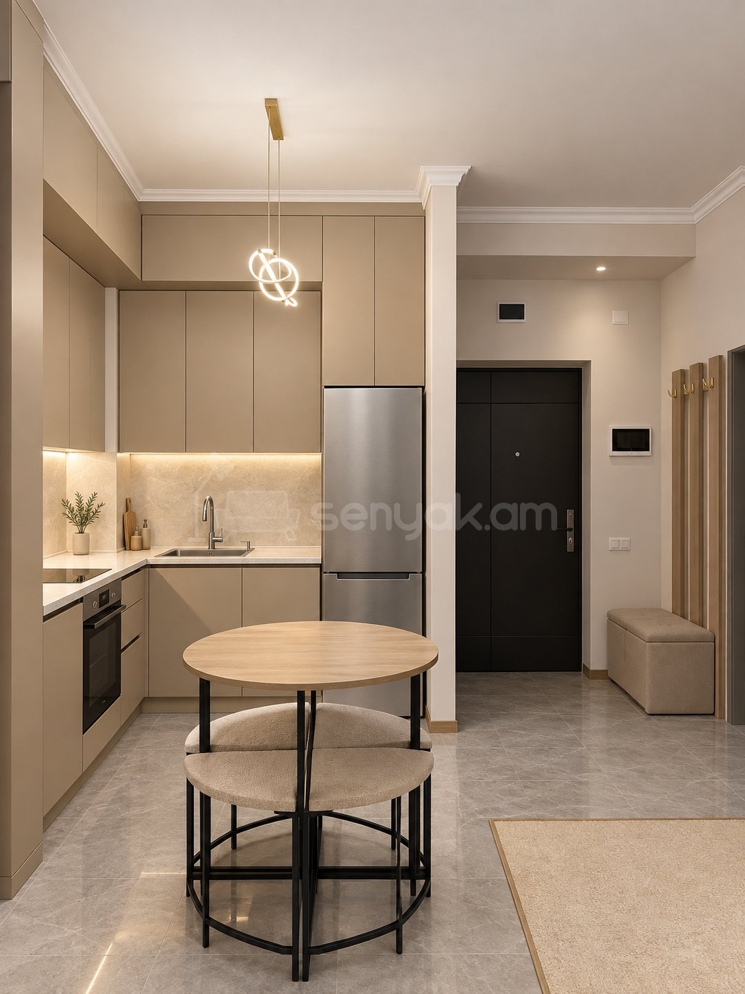 2 Սենյականոց Բնակարան Նորակառույցում, 47քմ, 5/8 հարկ, Դիզայներական Վերանորոգված, Կահավորված, Արևկող