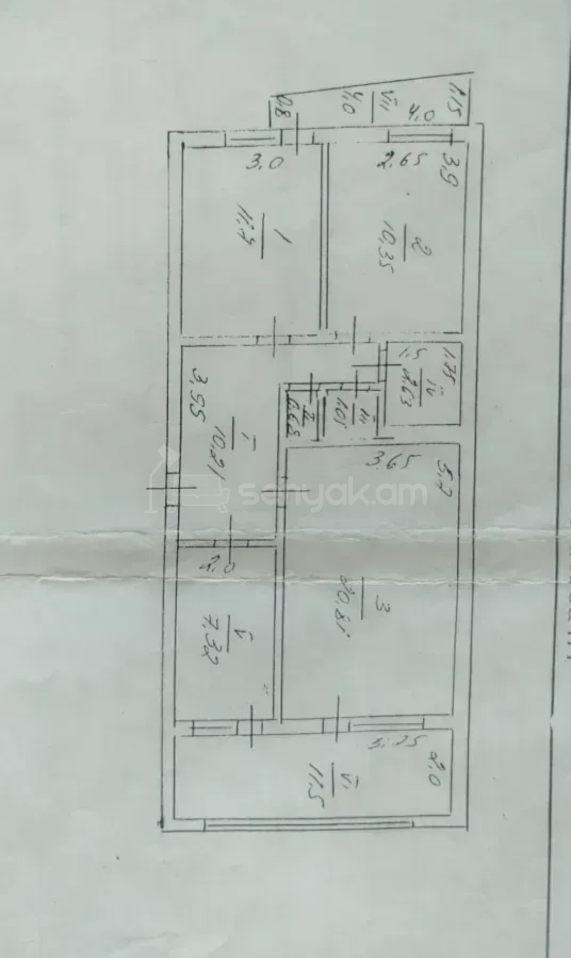 3 Սենյականոց Բնակարան, 80քմ, 4/9 հարկ, Նորմալ Վիճակում